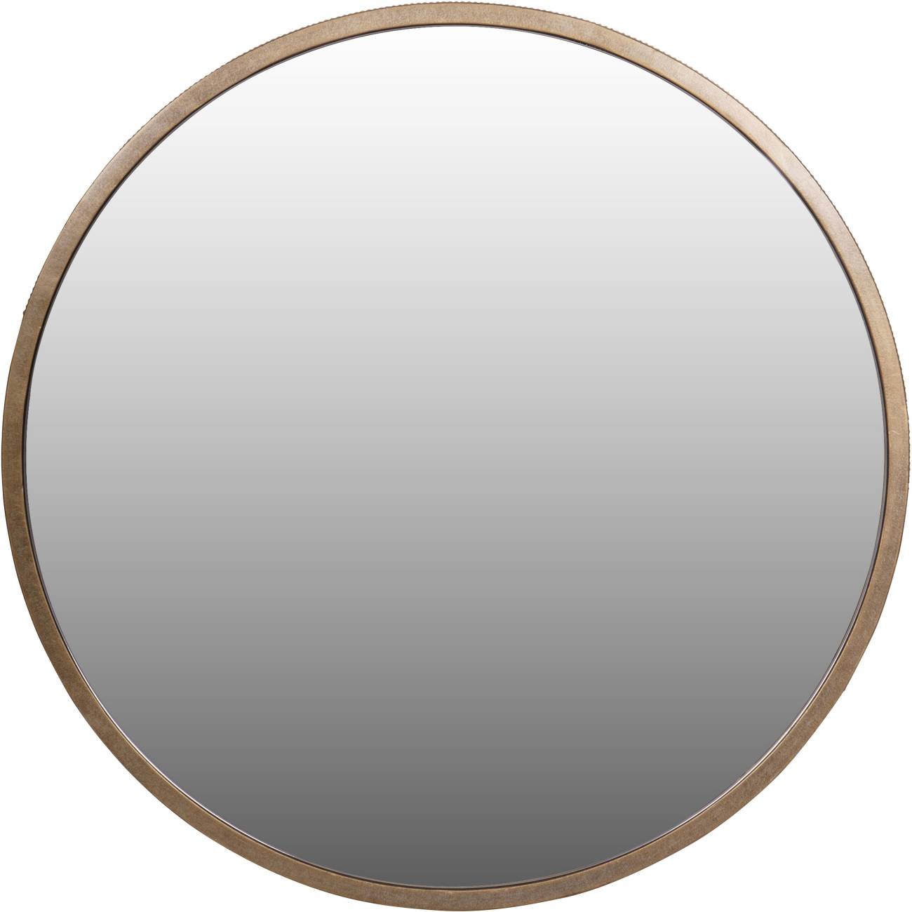 Belvedere Aged Gold Round Mirror 80cm - Abbey Furniture - Home & Interiors