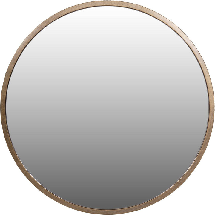 Belvedere Aged Gold Round Mirror 80cm - Abbey Furniture - Home & Interiors