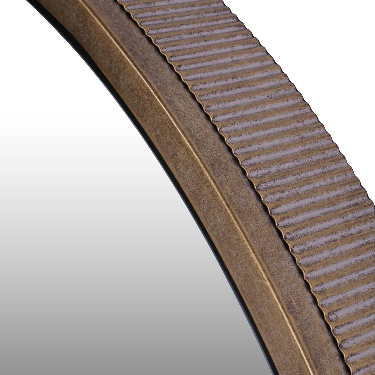 Belvedere Aged Gold Round Mirror 80cm - Abbey Furniture - Home & Interiors