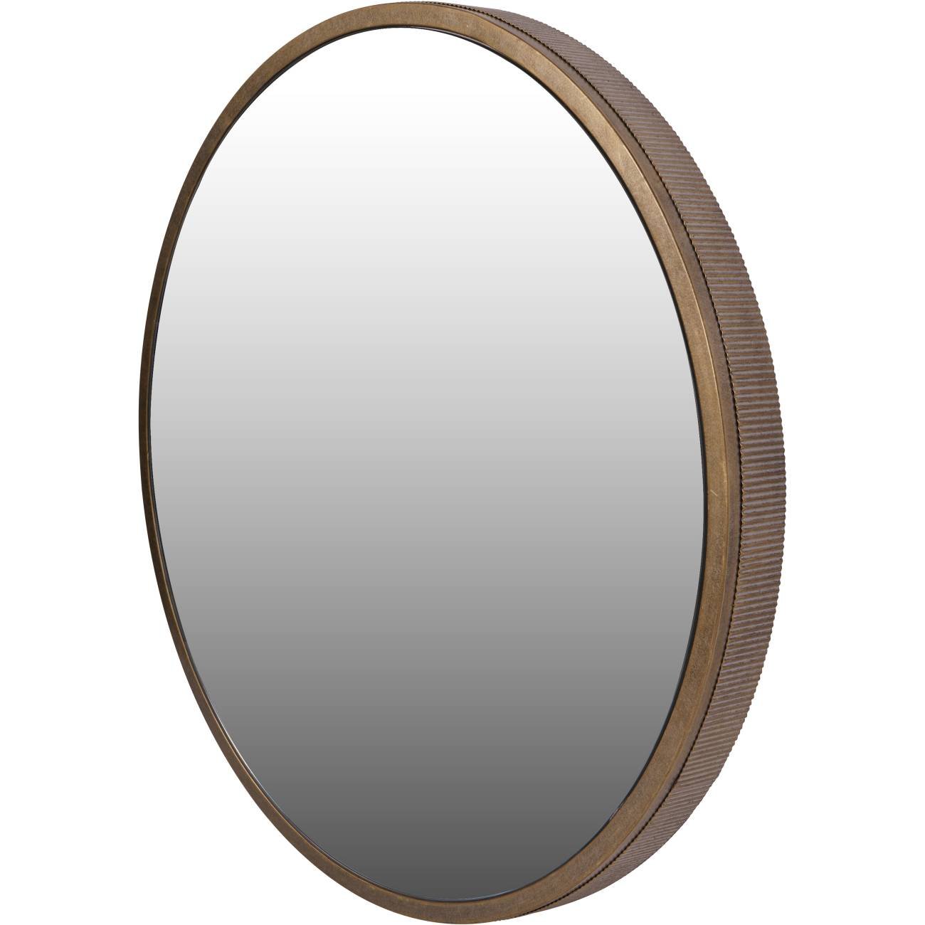 Belvedere Aged Gold Round Mirror 80cm - Abbey Furniture - Home & Interiors