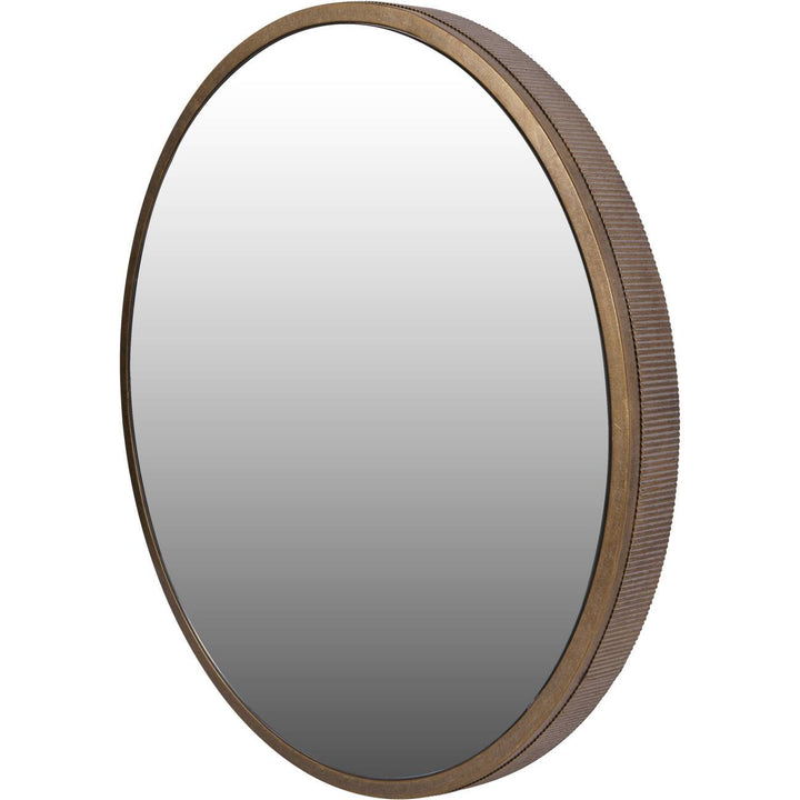 Belvedere Aged Gold Round Mirror 80cm - Abbey Furniture - Home & Interiors