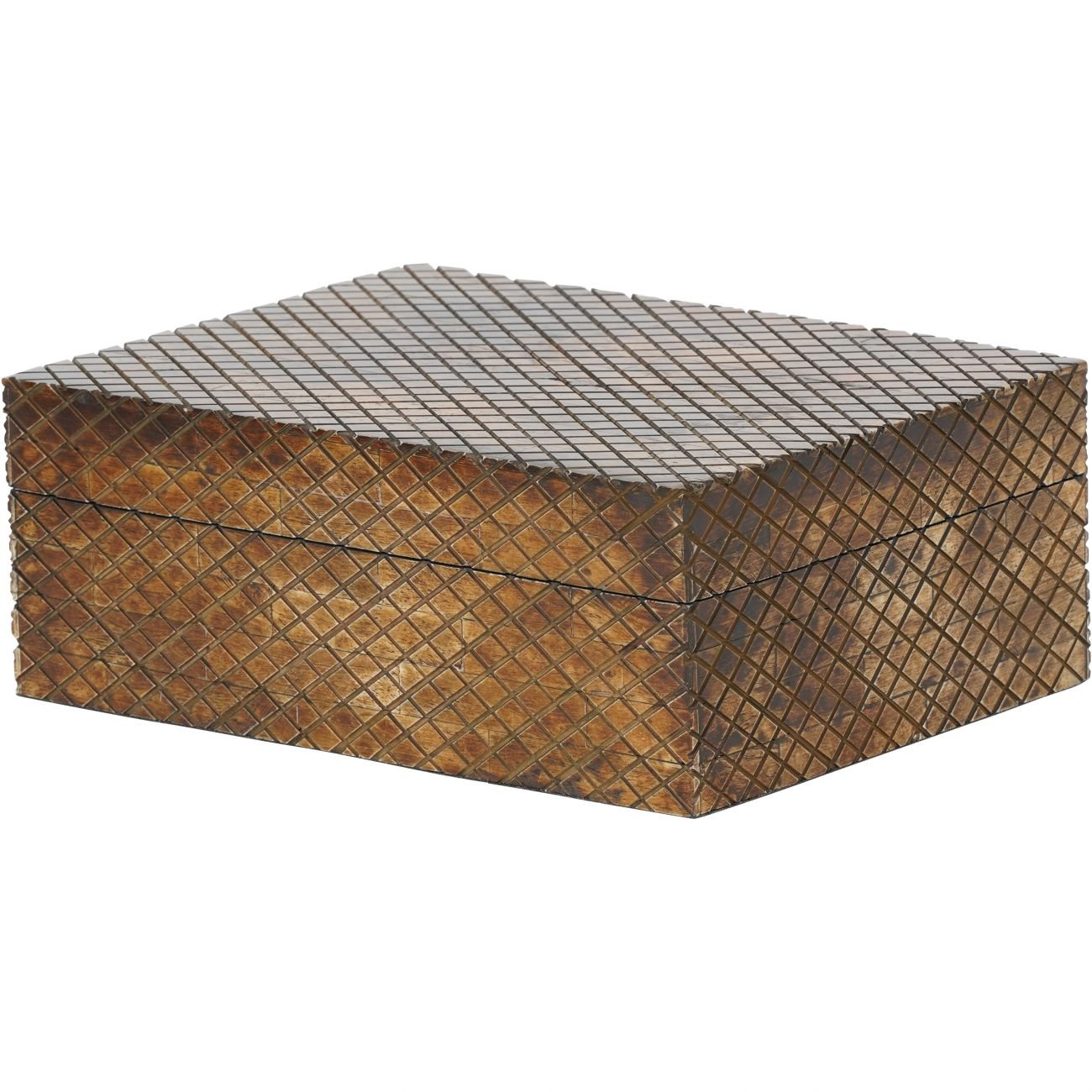 Carved Natual Finish Large Box - Abbey Furniture - Home & Interiors