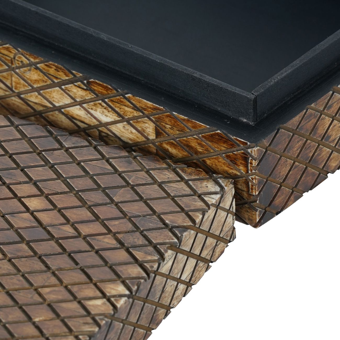 Carved Natual Finish Small Box - Abbey Furniture - Home & Interiors