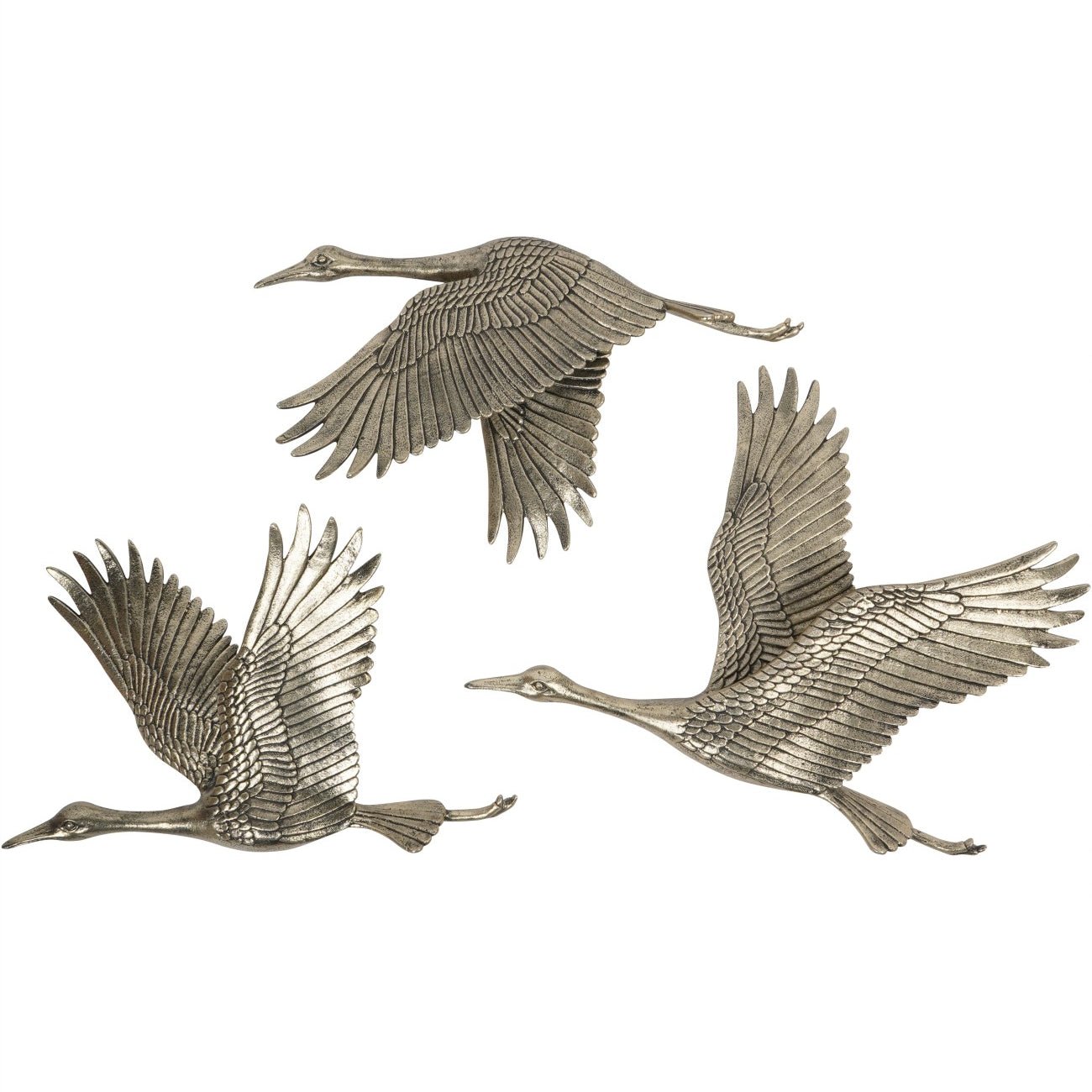 Crane Trio Cast Aluminium Wall Art - Abbey Furniture - Home & Interiors