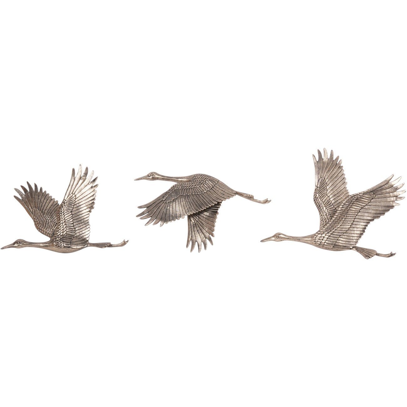 Crane Trio Cast Aluminium Wall Art - Abbey Furniture - Home & Interiors
