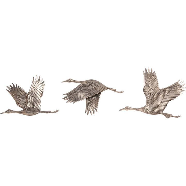 Crane Trio Cast Aluminium Wall Art - Abbey Furniture - Home & Interiors