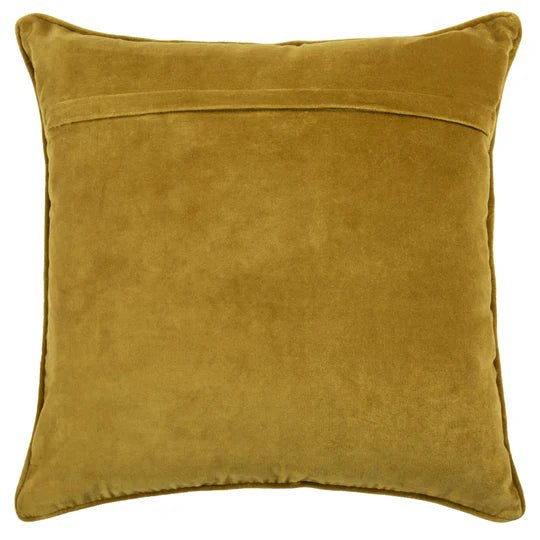 Herb Embroidered Cushion Mustard 50 x 50 - Abbey Furniture - Home & Interiors