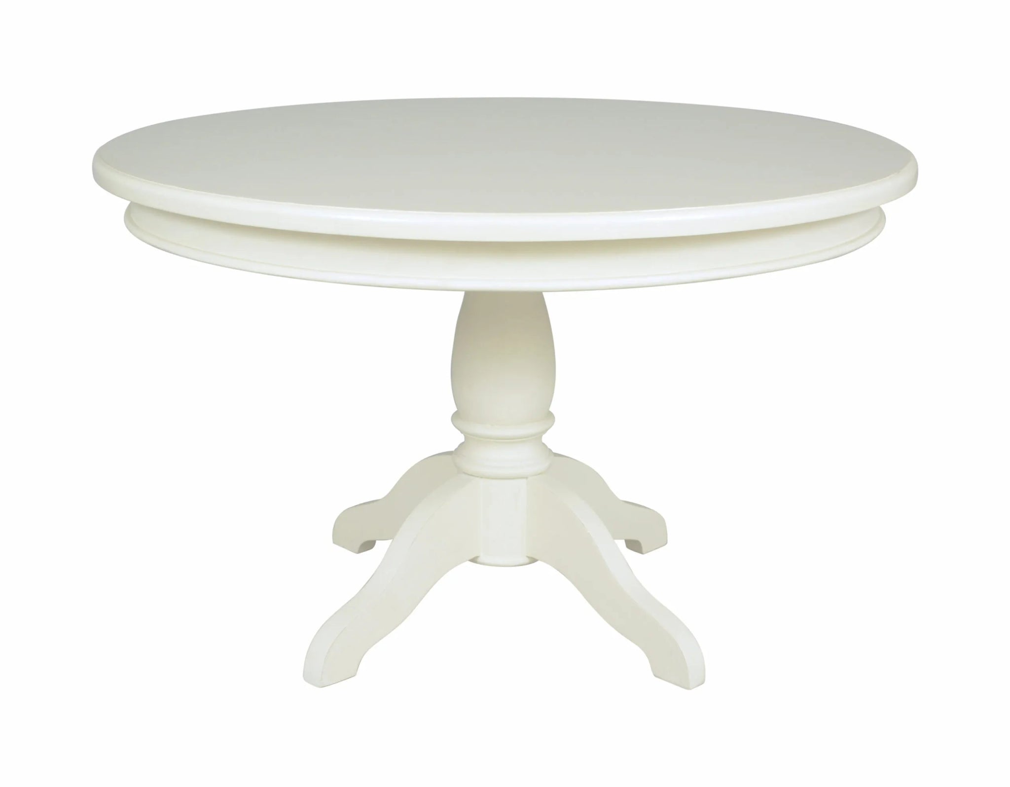 Hermitage Round Pedestal Dining Table - Lime White - Abbey Furniture - Home & Interiors