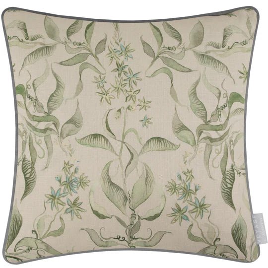 Hettie Printed Piped Cushion 50x50 Vine - Abbey Furniture - Home & Interiors