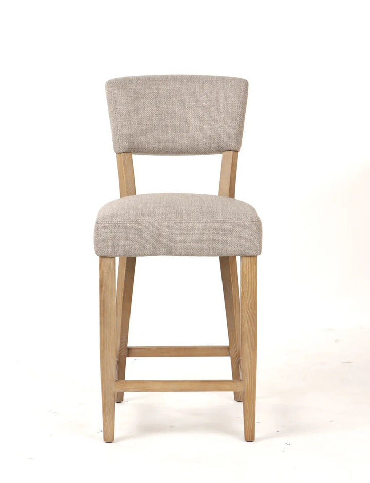 Holly Taupe Fabric Counter Stool - Abbey Furniture - Home & Interiors