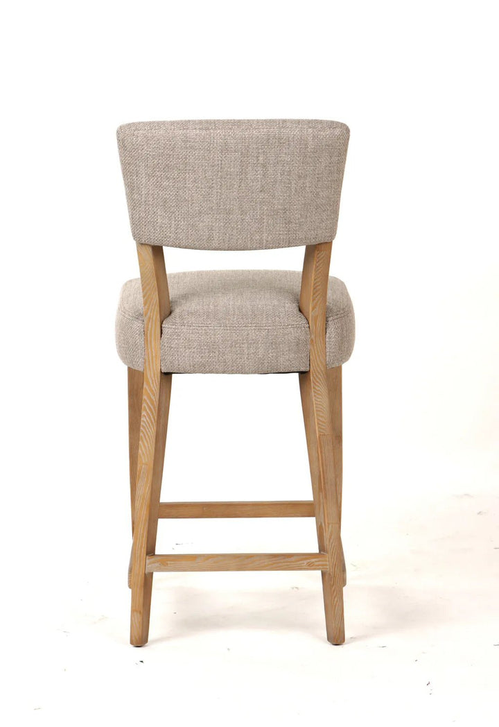Holly Taupe Fabric Counter Stool - Abbey Furniture - Home & Interiors