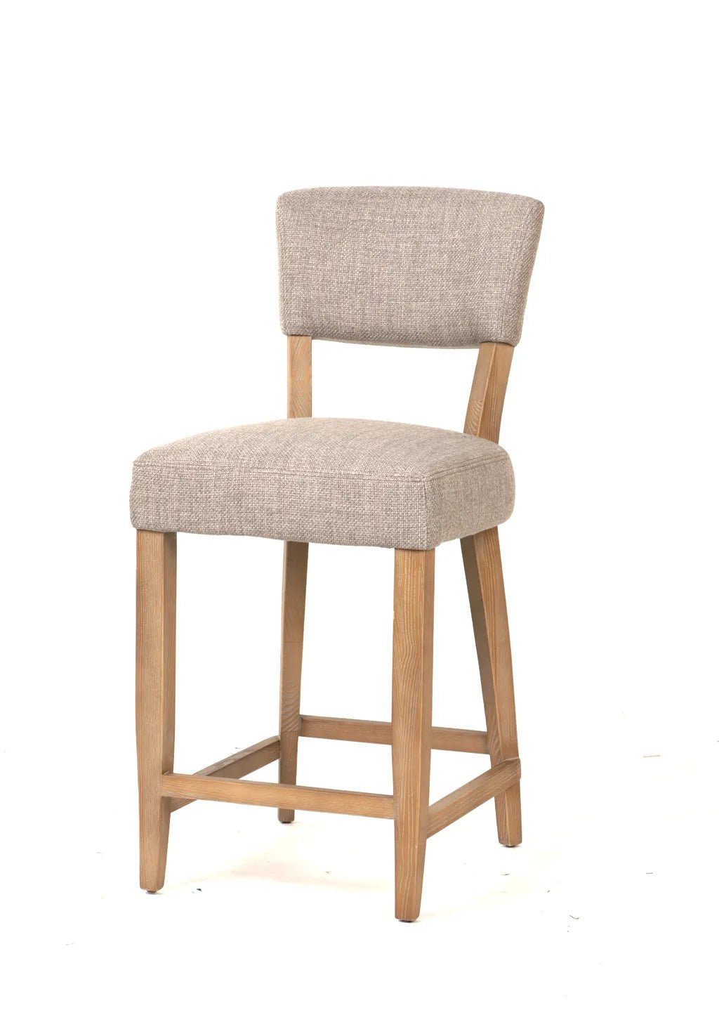 Holly Taupe Fabric Counter Stool - Abbey Furniture - Home & Interiors