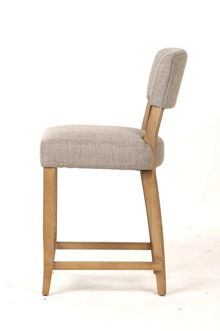 Holly Taupe Fabric Counter Stool - Abbey Furniture - Home & Interiors