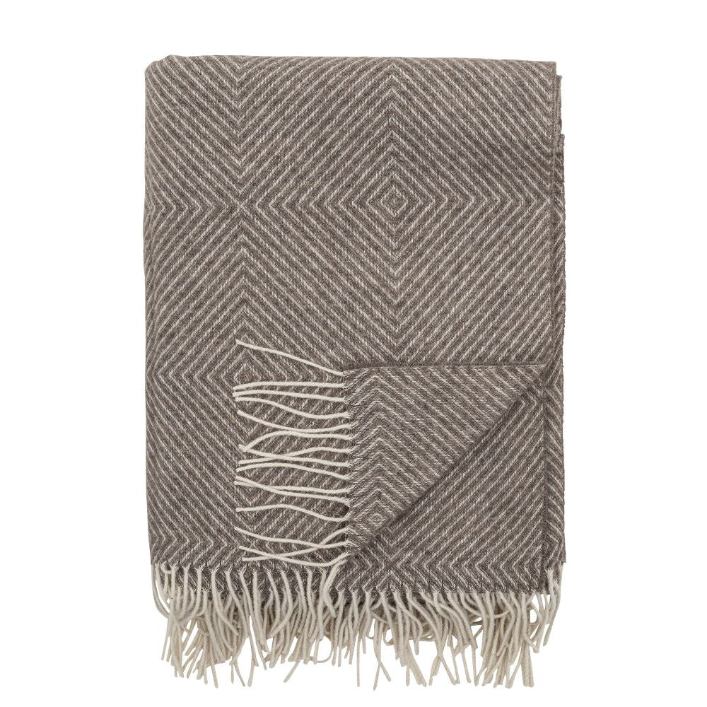 Hoshi Throw Brown Merino Wool - Abbey Furniture - Home & Interiors