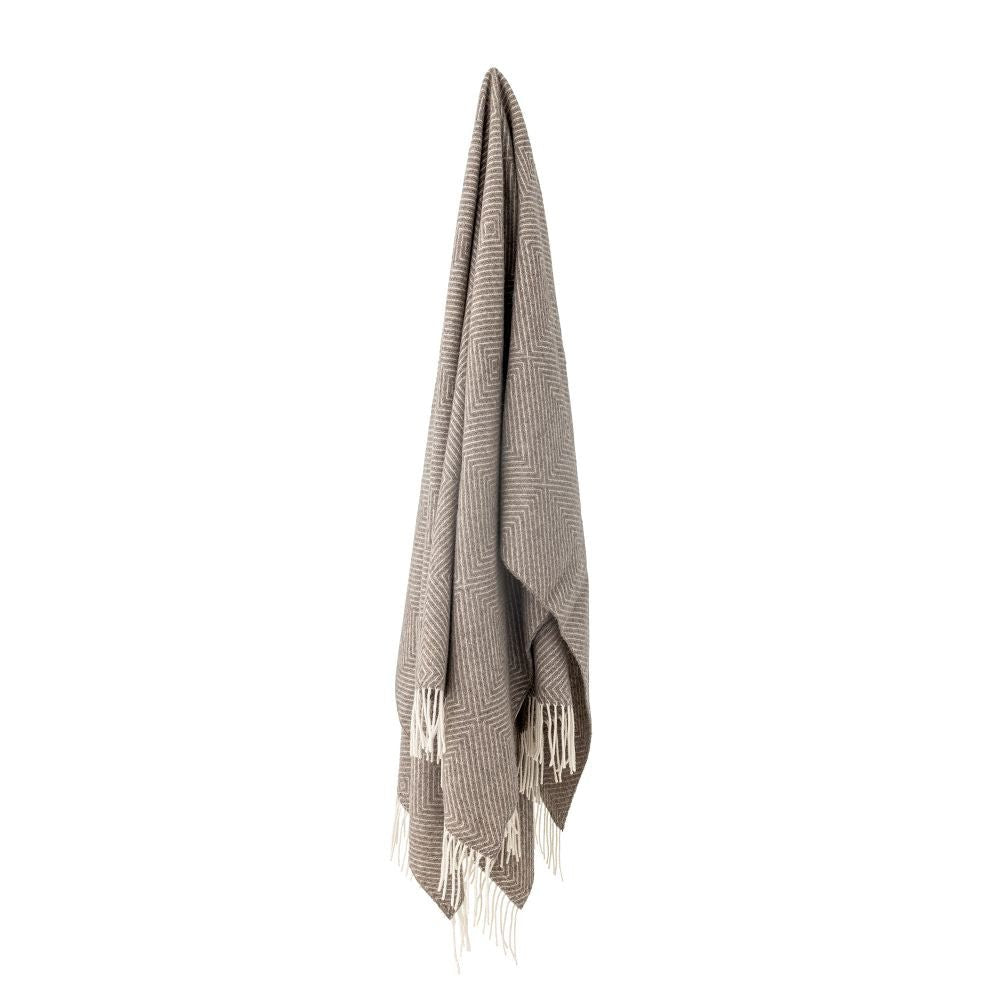 Hoshi Throw Brown Merino Wool - Abbey Furniture - Home & Interiors