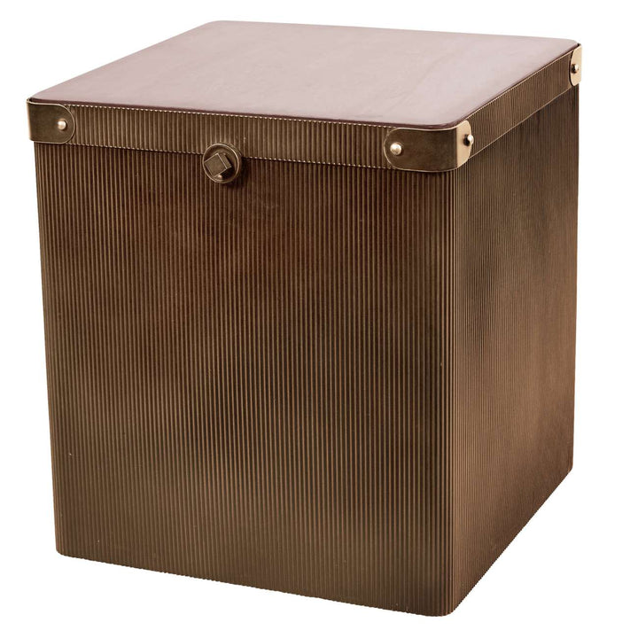 Hunter Corrugated Gold Coffee Trunk Small - Abbey Furniture - Home & Interiors