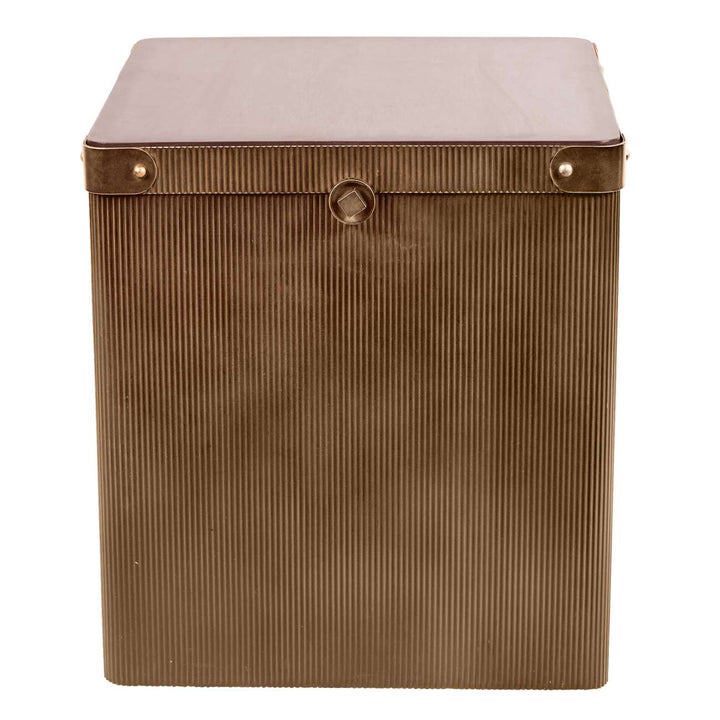 Hunter Corrugated Gold Coffee Trunk Small - Abbey Furniture - Home & Interiors