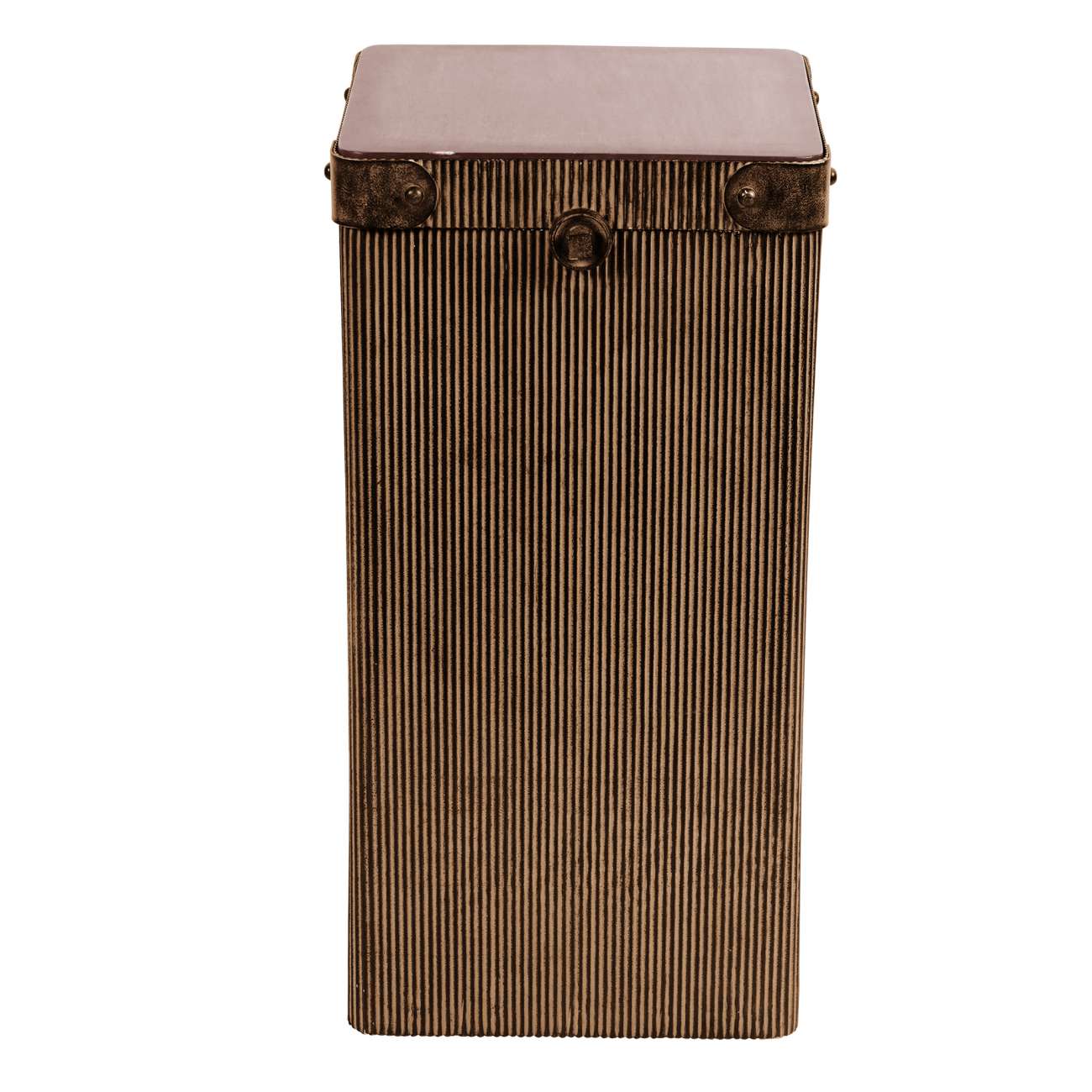 Hunter Corrugated Gold Side Table - Abbey Furniture - Home & Interiors