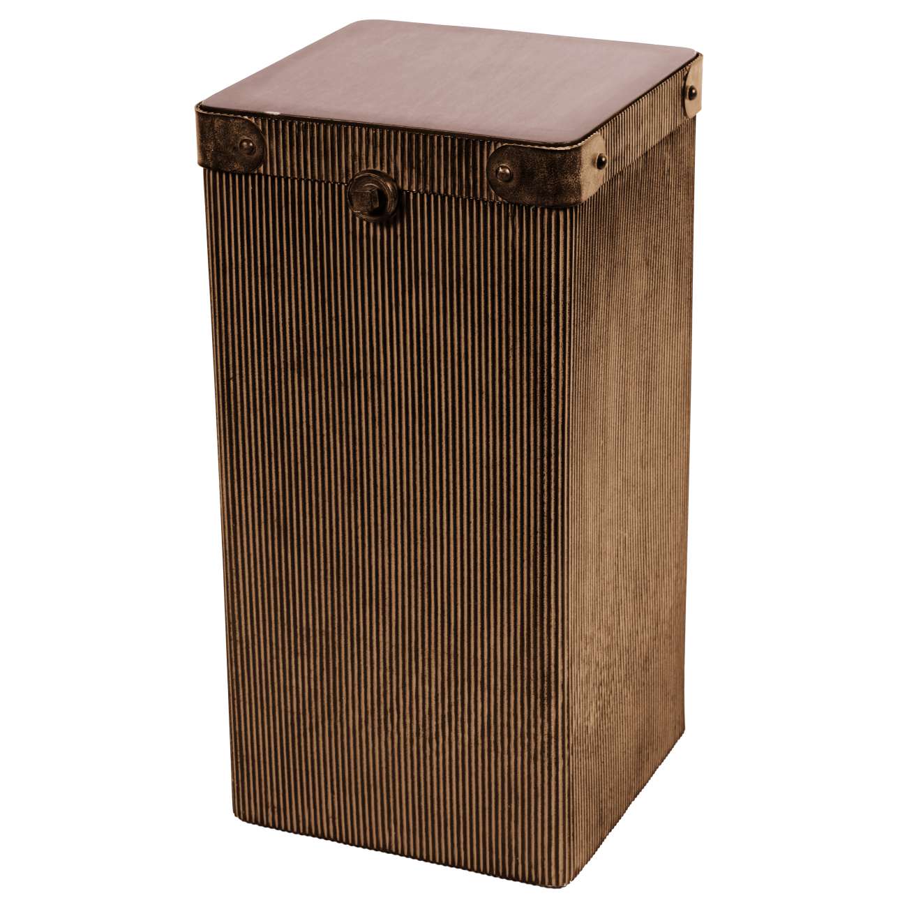 Hunter Corrugated Gold Side Table - Abbey Furniture - Home & Interiors