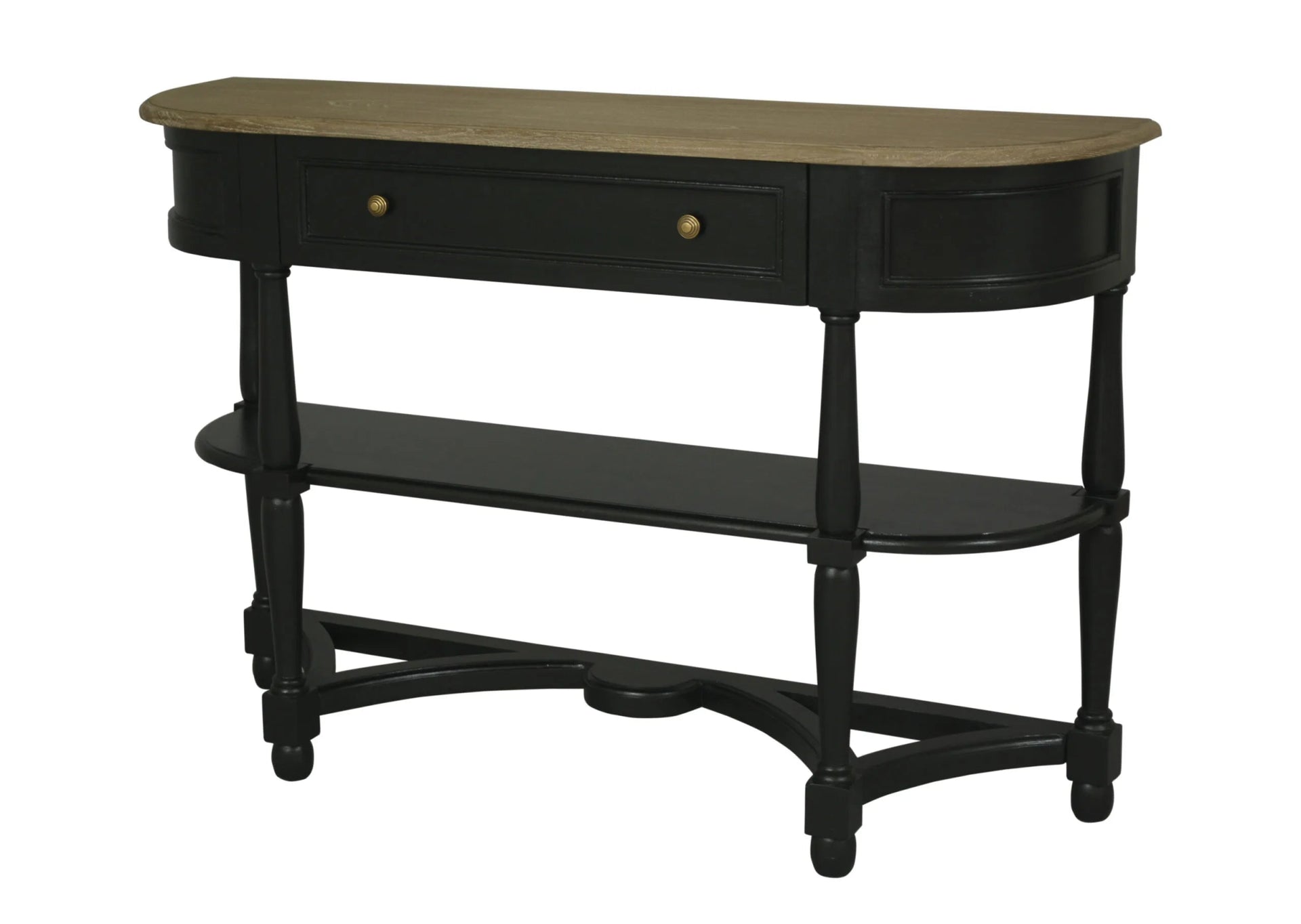 Jardin 1 Drawer Console Table w/2 Shelves Black - Abbey Furniture - Home & Interiors