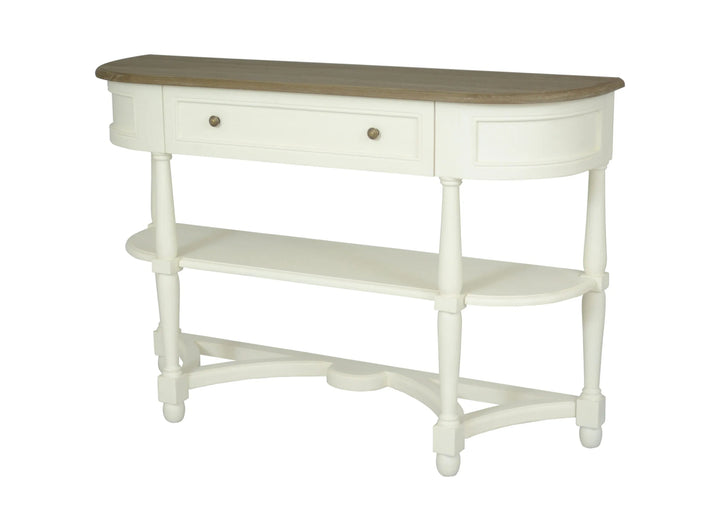 Jardin 1 Drawer Console Table w/2 Shelves White - Abbey Furniture - Home & Interiors