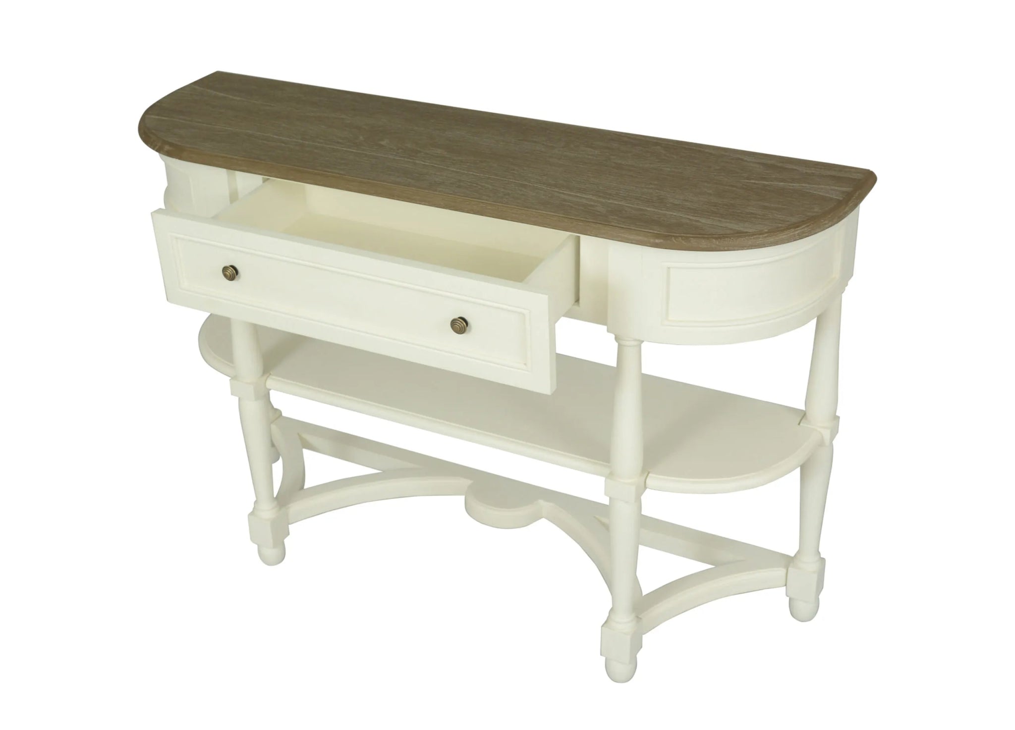 Jardin 1 Drawer Console Table w/2 Shelves White - Abbey Furniture - Home & Interiors