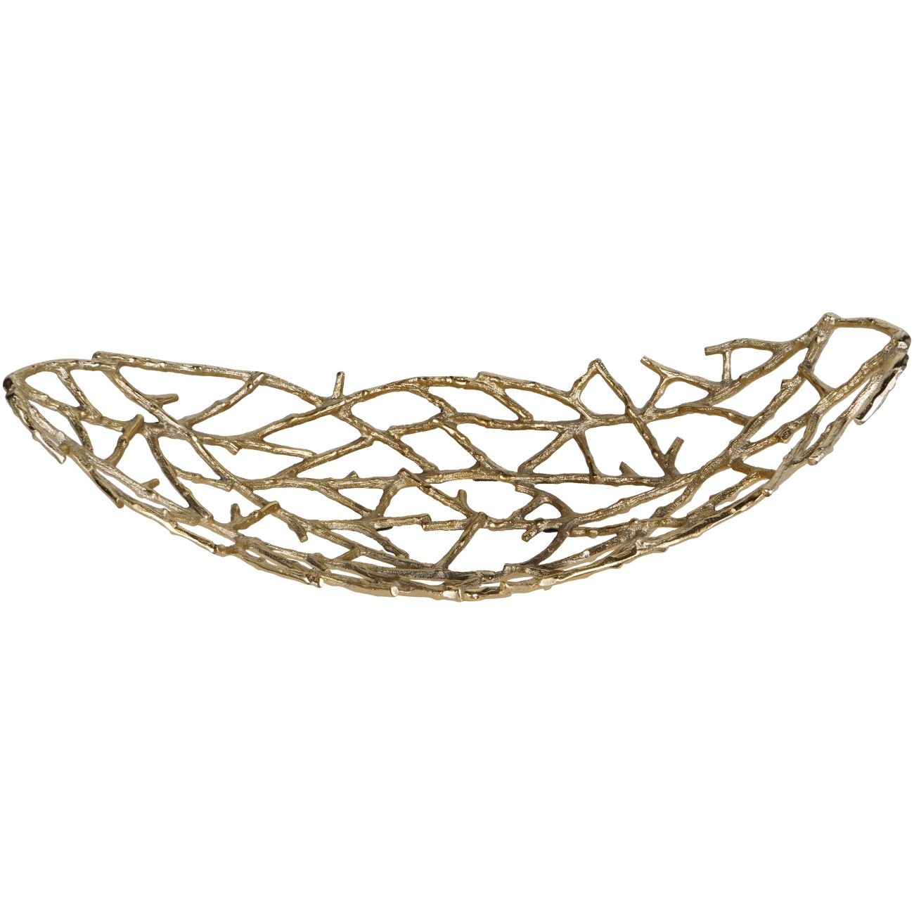 Large Gold Twig Oval Bowl - Abbey Furniture - Home & Interiors