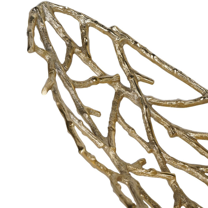 Large Gold Twig Oval Bowl - Abbey Furniture - Home & Interiors