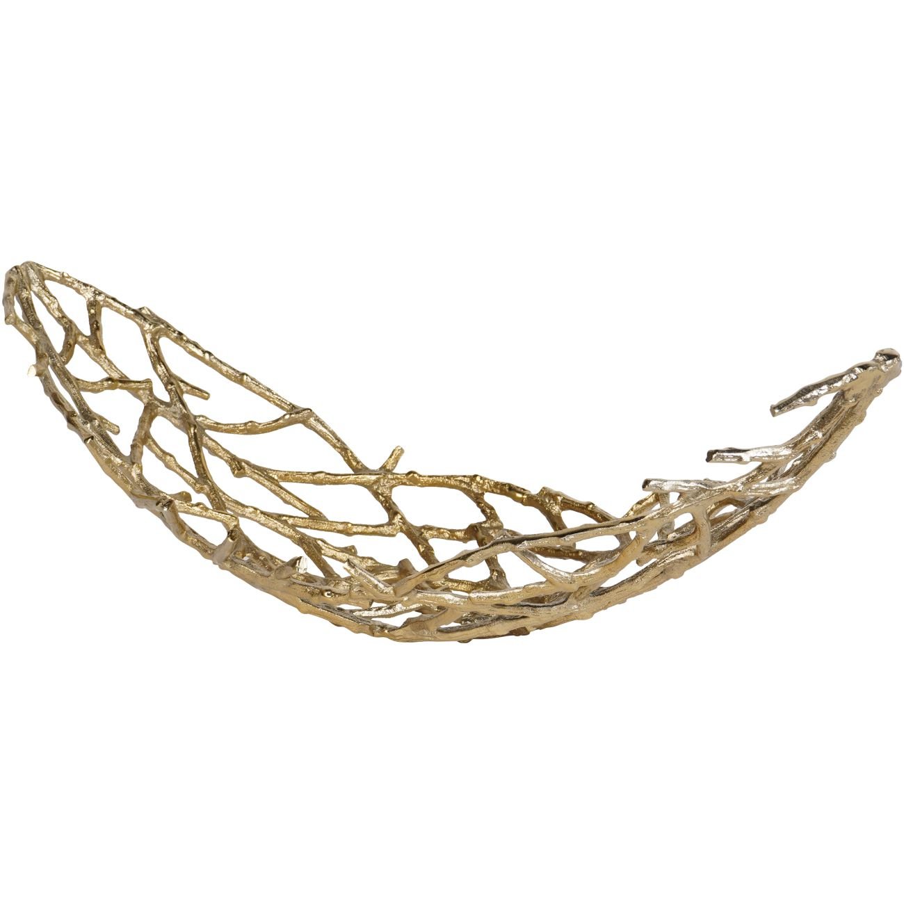 Large Gold Twig Oval Bowl - Abbey Furniture - Home & Interiors