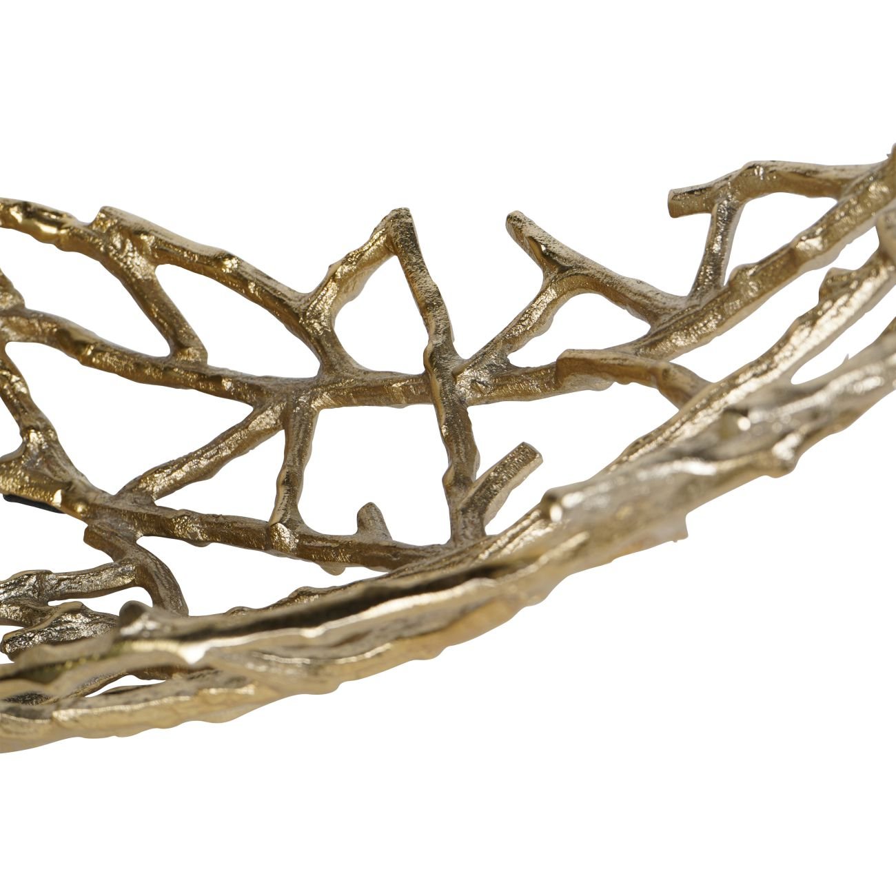 Large Gold Twig Oval Bowl - Abbey Furniture - Home & Interiors