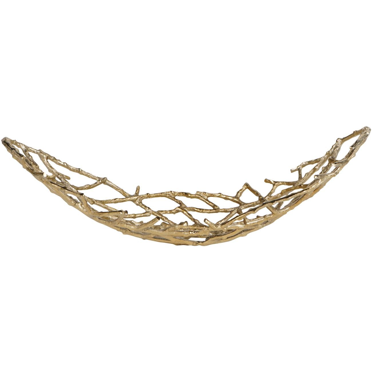 Large Gold Twig Oval Bowl - Abbey Furniture - Home & Interiors