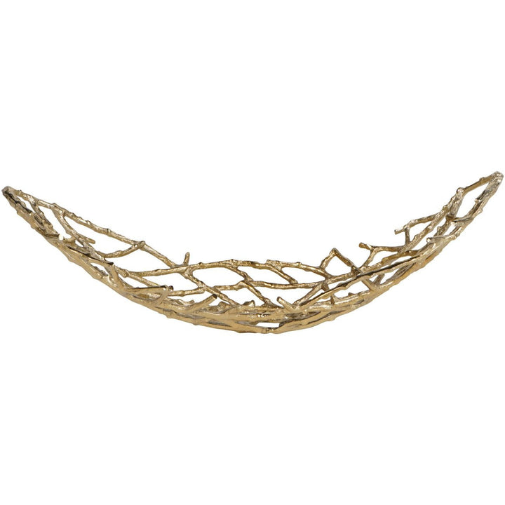 Large Gold Twig Oval Bowl - Abbey Furniture - Home & Interiors