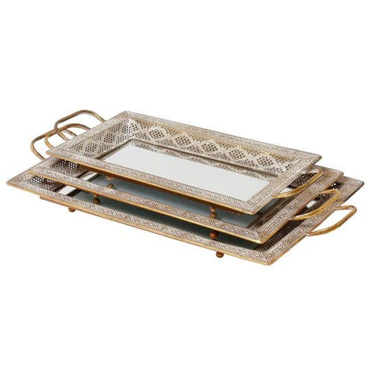 Latifa Tray S/3 - Abbey Furniture - Home & Interiors