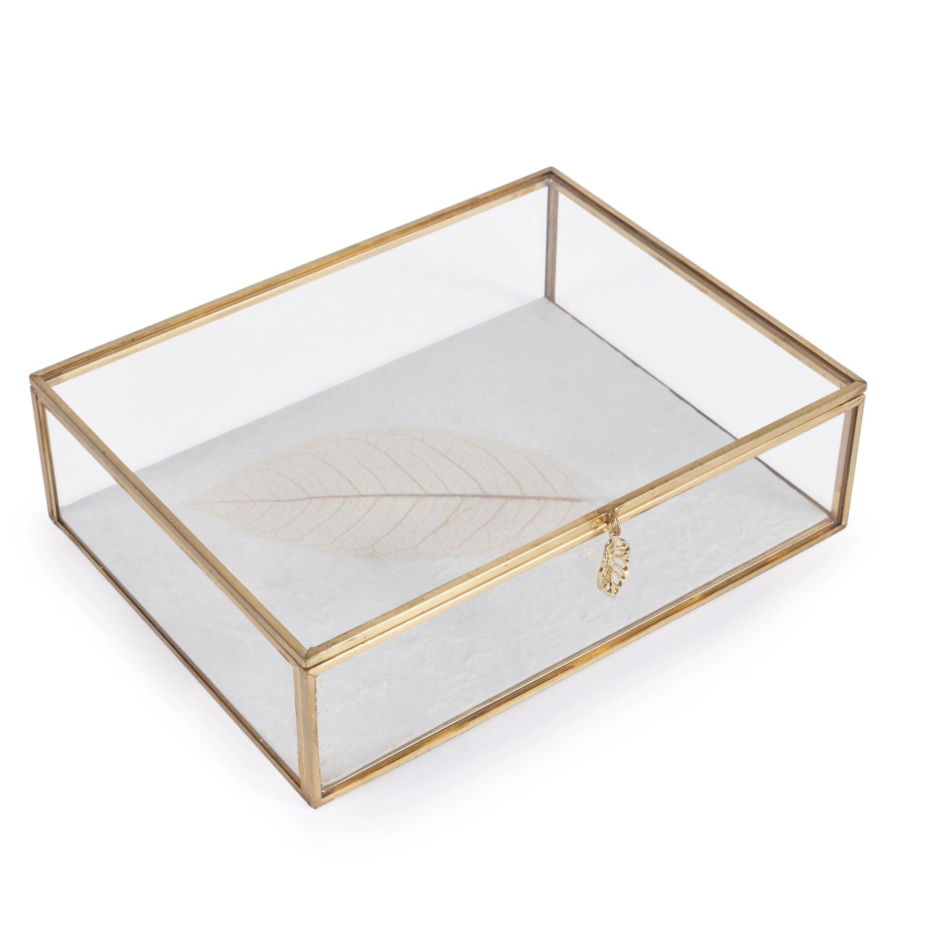 LEAF GLASS BOX LARGE - Abbey Furniture - Home & Interiors