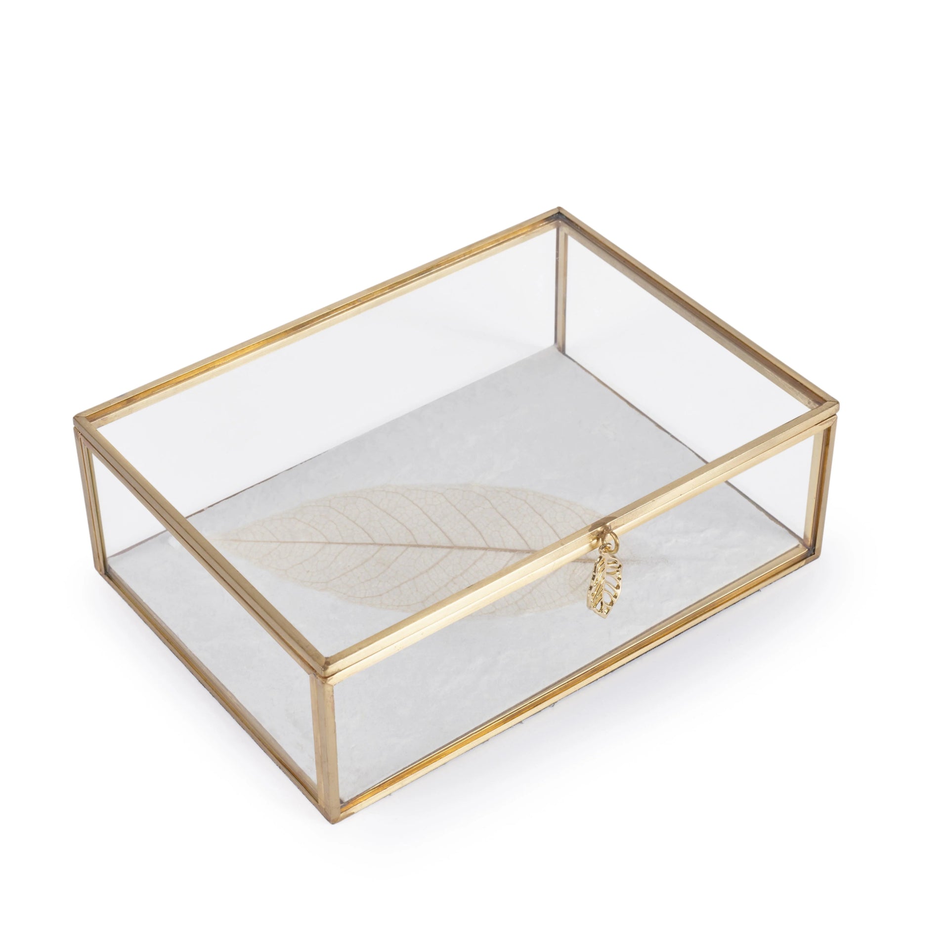 LEAF GLASS BOX SMALL - Abbey Furniture - Home & Interiors