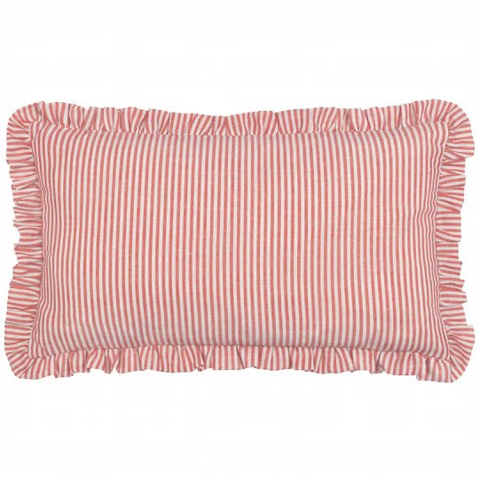 Les Fruties Embroidered Ruffle Cushion Lemons 30 x 50 - Abbey Furniture - Home & Interiors