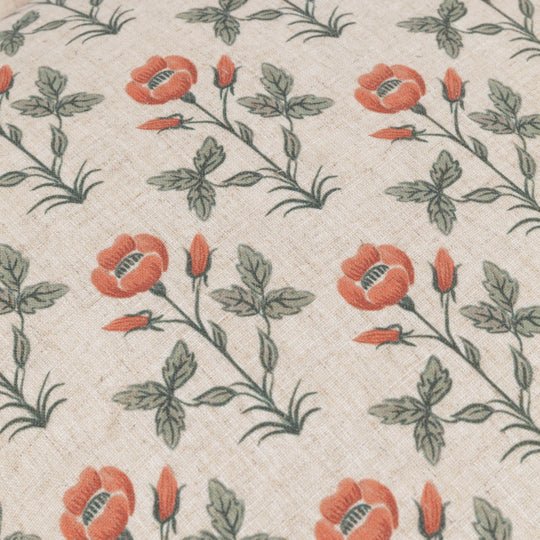 Linen Renee Printed Ruffle Cushion Multi 50x50 - Abbey Furniture - Home & Interiors