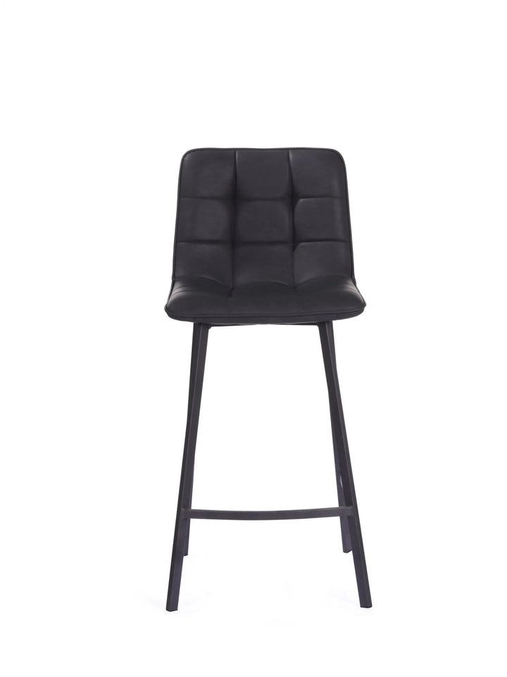 Louise PU Vintage Counter Stool Black - Abbey Furniture - Home & Interiors