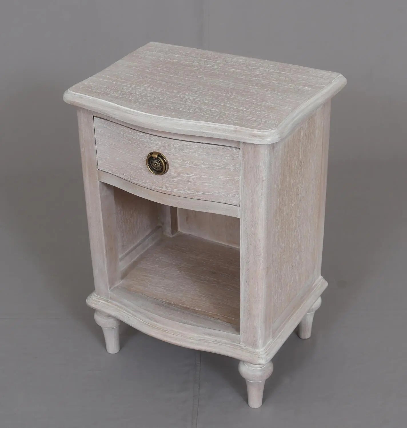 Luna 1 Drawer Bedside White Wash - Abbey Furniture - Home & Interiors