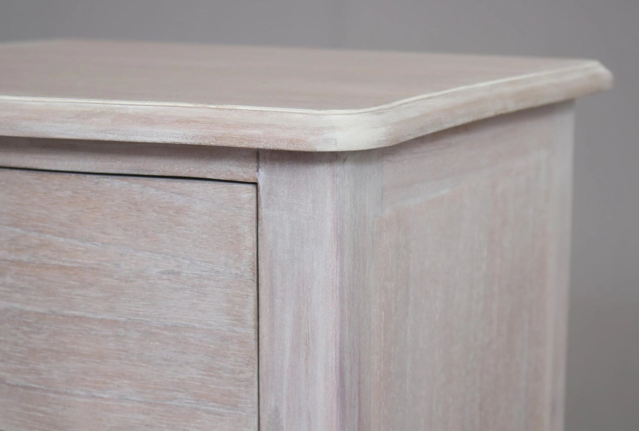 Luna 3 Drawer Bedside White Wash - Abbey Furniture - Home & Interiors