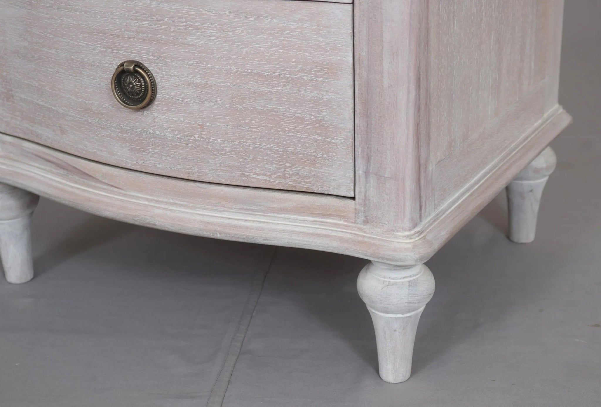 Luna 3 Drawer Bedside White Wash - Abbey Furniture - Home & Interiors