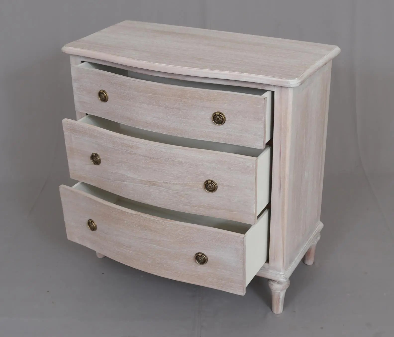 Luna 3 Drawer Chest White Wash - Abbey Furniture - Home & Interiors