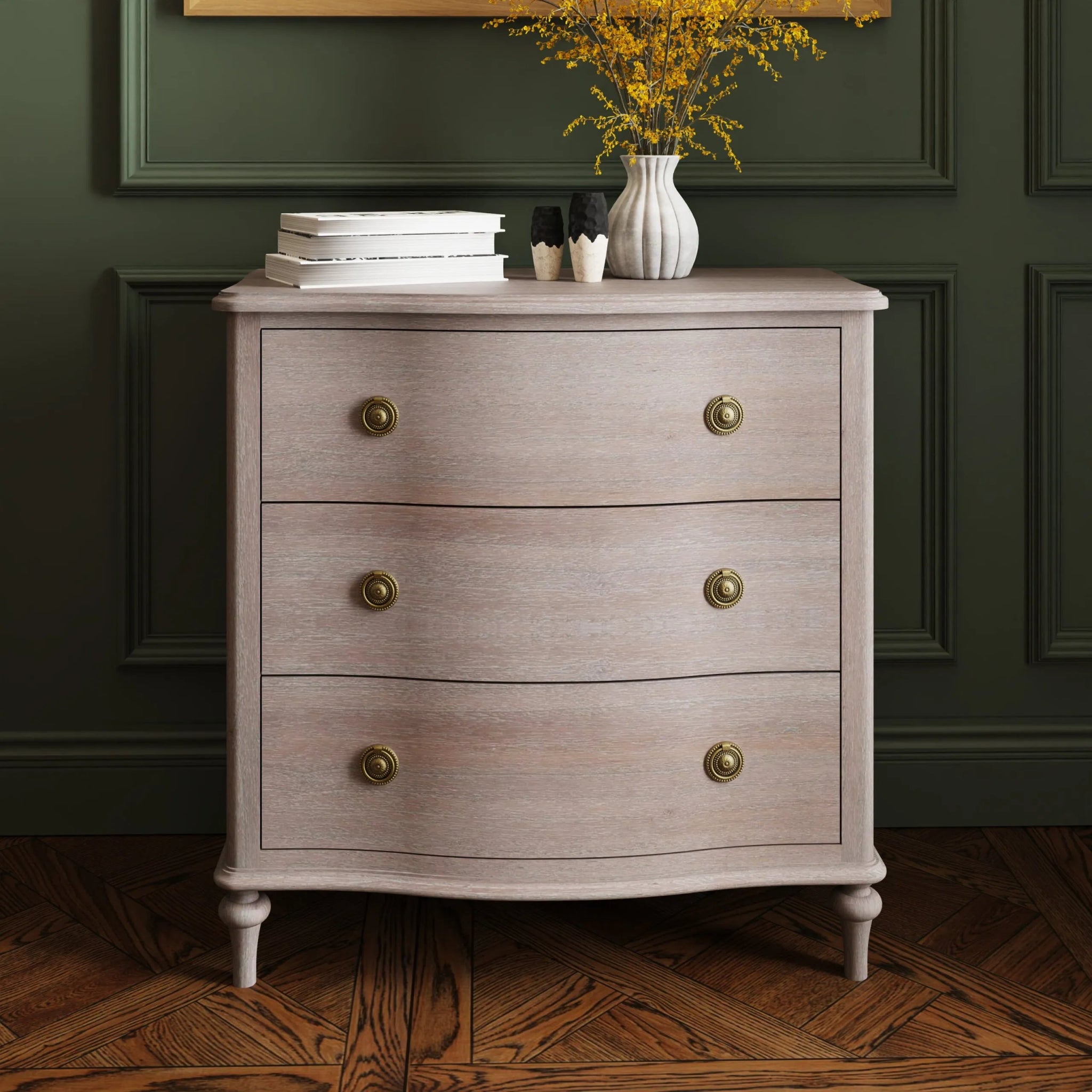 Luna 3 Drawer Chest White Wash - Abbey Furniture - Home & Interiors