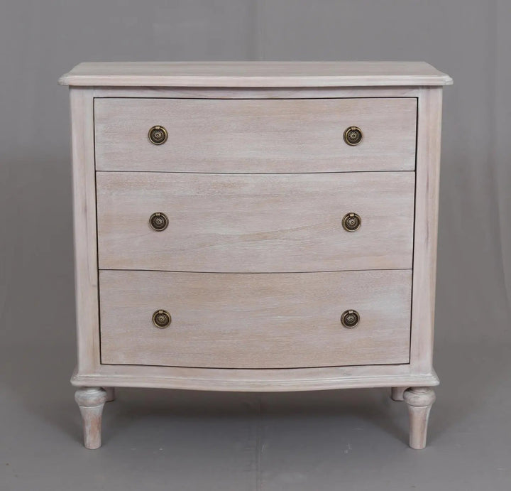 Luna 3 Drawer Chest White Wash - Abbey Furniture - Home & Interiors