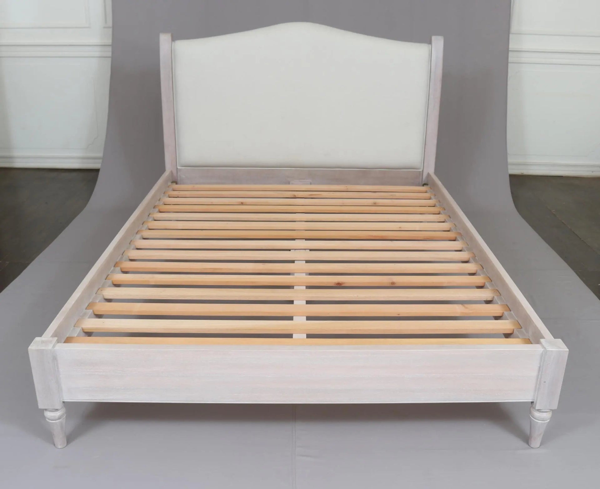 Luna 5' Bed Frame White Wash - Abbey Furniture - Home & Interiors