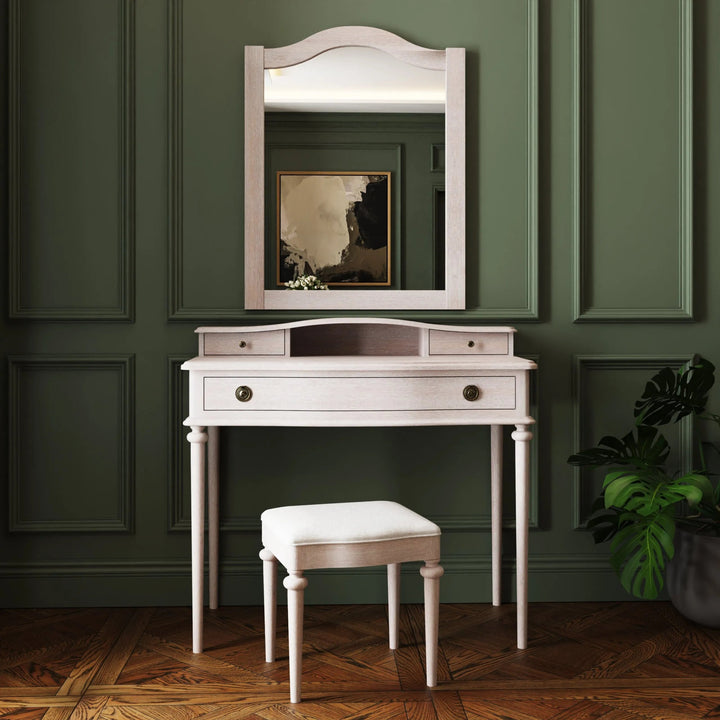 Luna Dressing Table/Desk White Wash - Abbey Furniture - Home & Interiors