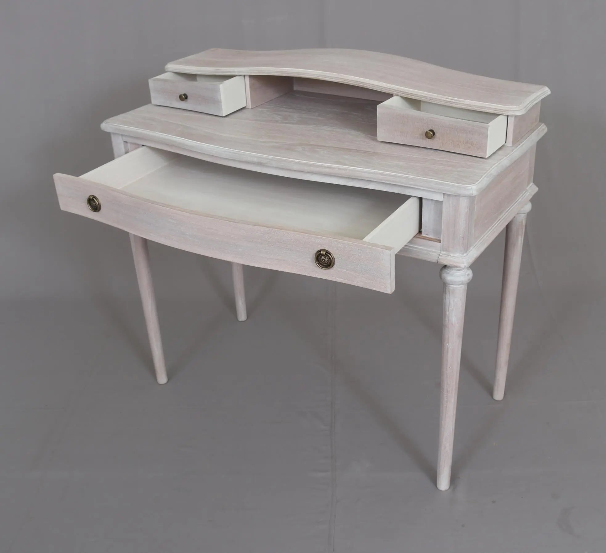 Luna Dressing Table/Desk White Wash - Abbey Furniture - Home & Interiors