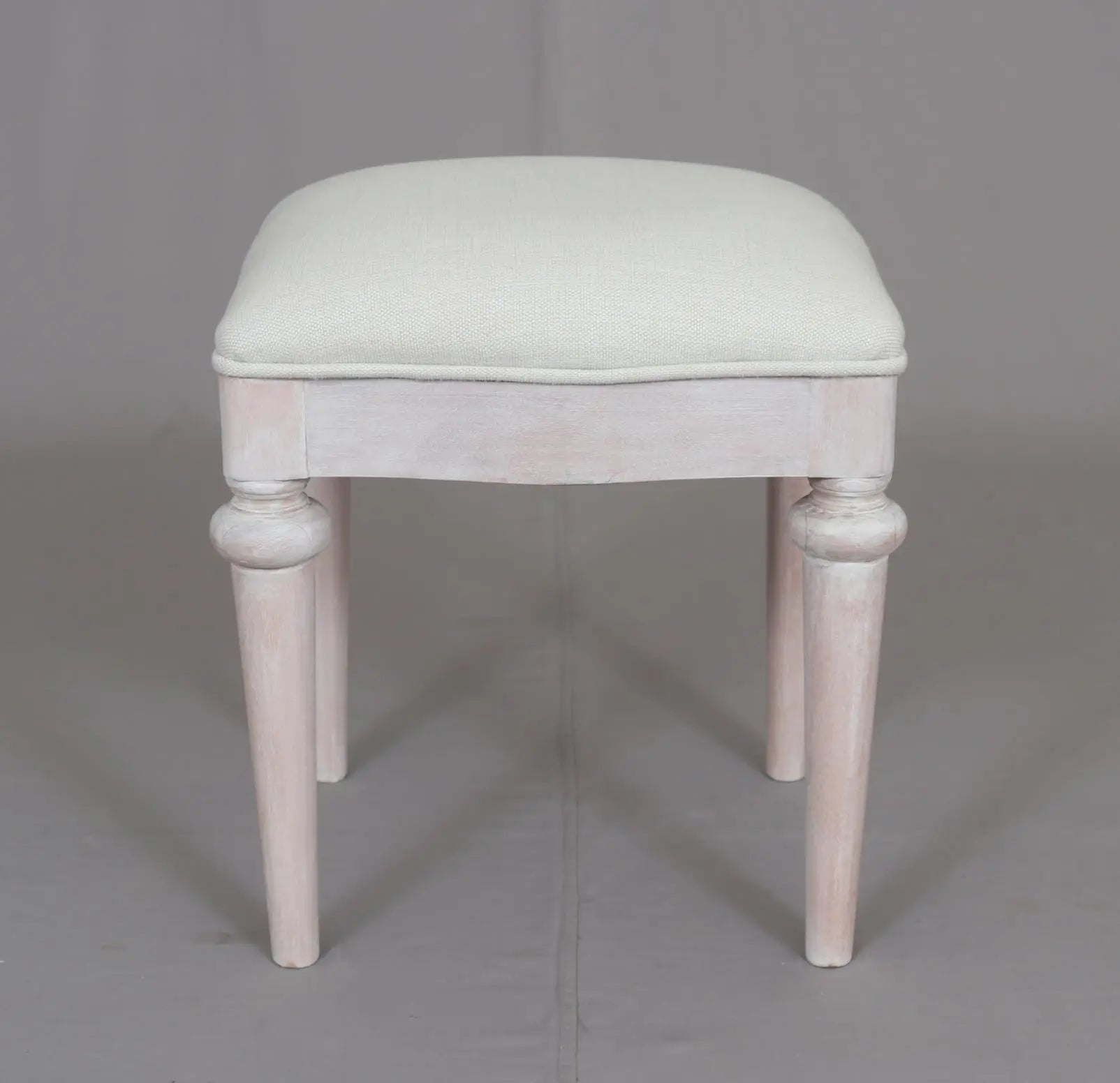 Luna Stool White Wash - Abbey Furniture - Home & Interiors