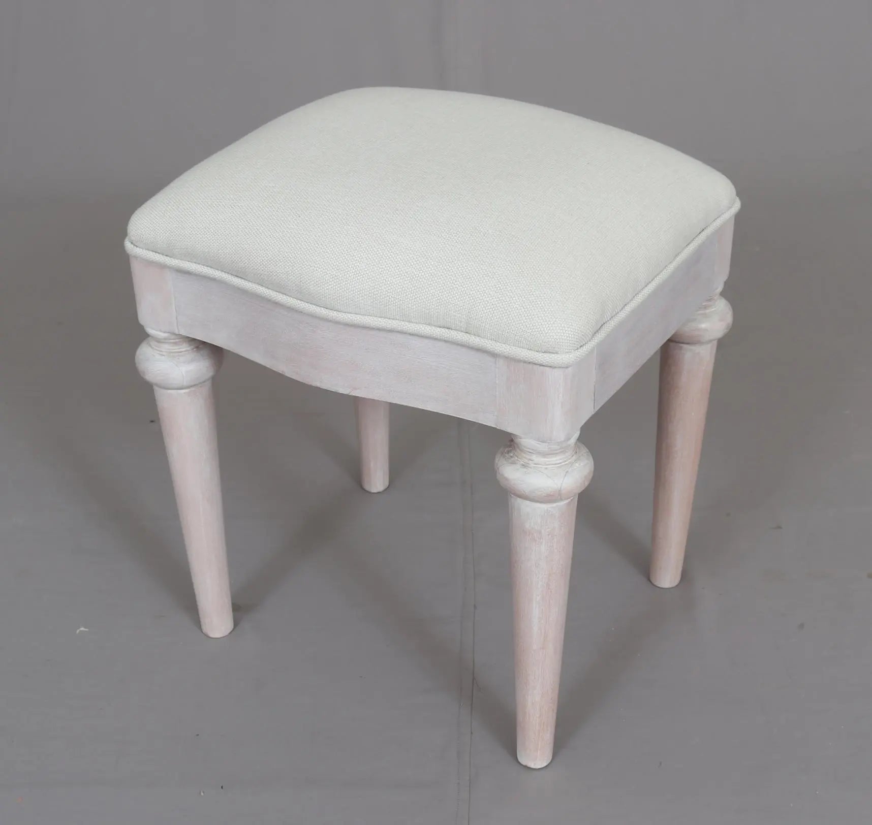 Luna Stool White Wash - Abbey Furniture - Home & Interiors