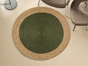 Mahon Green Round Rug